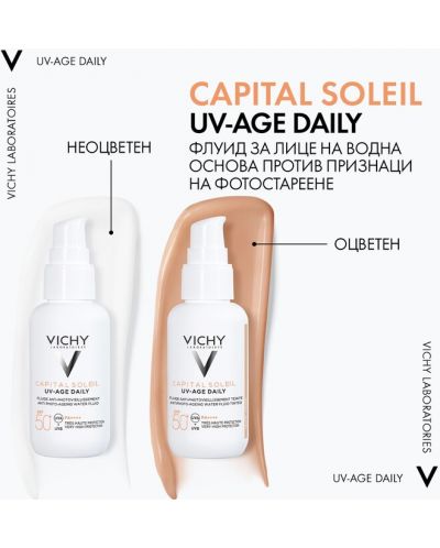 Vichy Capital Soleil Тониран флуид за лице UV-Age Daily, SPF50+, 40 ml - 4