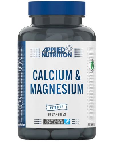 Vitality Calcium & Magnesium, 60 капсули, Applied Nutrition - 1