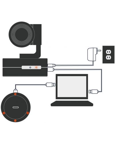Видеоконферентна камера celexon - PTZ VKS2040, 2MPx, Gray - 6