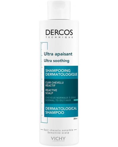 Vichy Dercos Шампоан за нормална до мазна коса Ultra Soothing, 200 ml - 1