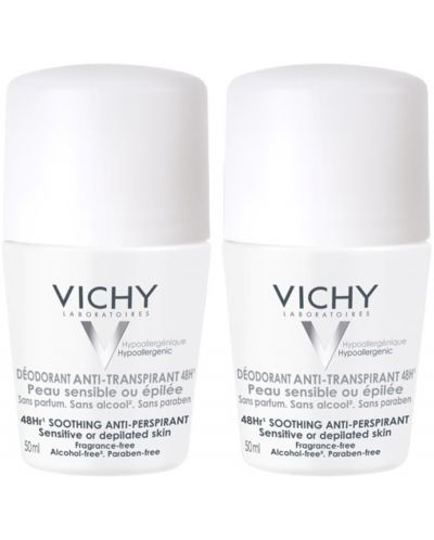 Vichy Deo Комплект - Рол-он дезодорант, без парфюм, 2 x 50 ml - 1