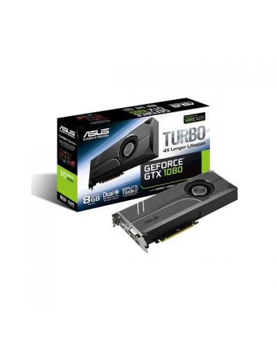Видеокарта ASUS Turbo GeForce GTX 1080, 8GB, GDDR5X, 256 bit, DVI-D, HDMI, Display Port - 1