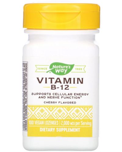 Vitamin B-12, 2000 mcg, 100 таблетки, Nature's Way - 1
