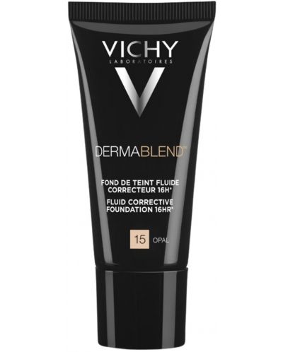 Vichy Dermablend Коригиращ фон дьо тен флуид, №15 Opal, SPF35, 30 ml - 1