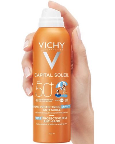 Vichy Capital Soleil Детски спрей срещу полепване на пясък, SPF50+, 200 ml - 3