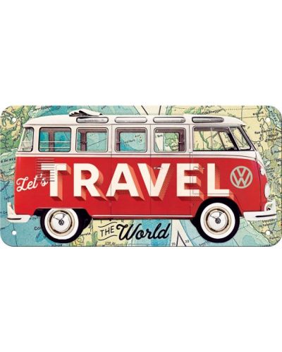 Висяща табелка Nostalgic Art VW - Let's Travel The World - 1