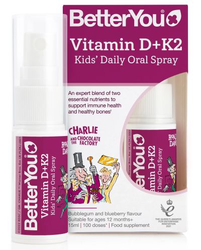 Vitamin D + K2 Kids Daily Орален спрей, 15 ml, Better You - 1