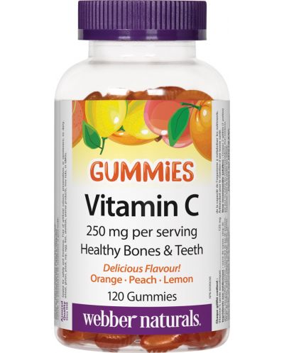 Vitamin C Gummies, 125 mg, 120 таблетки, Webber Naturals - 1