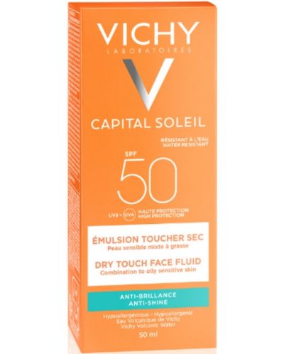 Vichy Capital Soleil Матиращ флуид за лице Dry Touch, SPF50, 50 ml - 2