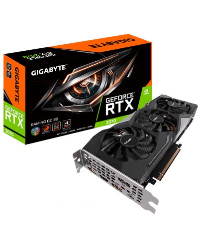 Видеокарта Gigabyte - GeForce RTX 2070 Gaming OC, 8GB, GDDR 6 - 4