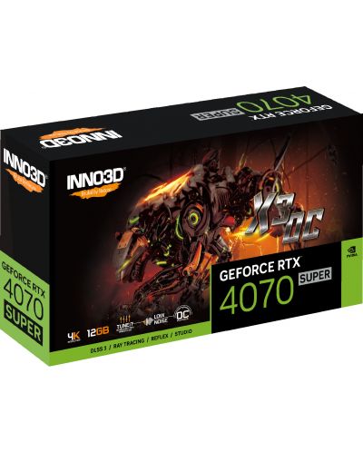 Видеокарта Inno3D - GeForce RTX 4070 Super X3 OC, 12GB, GDDR6X - 3