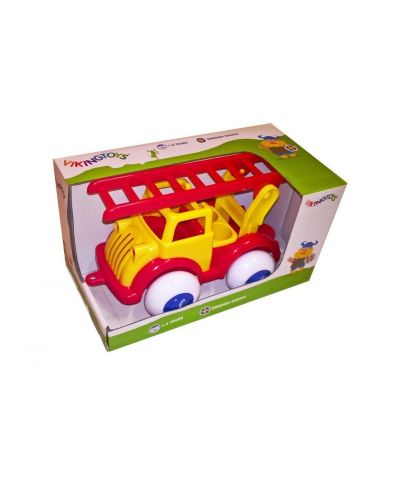 Пожарна Viking Toys, 23 cm, с подаръчна кутия, червена
