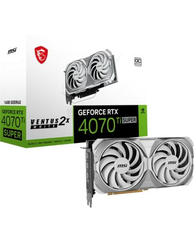 Видеокарта MSI - GeForce RTX 4070 TI SUPER VENTUS 2X WHITE OC, 16GB, GDDR6X - 1