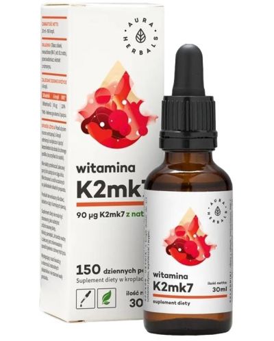 Витамин К2, капки, 30 ml, Aura Herbals - 1