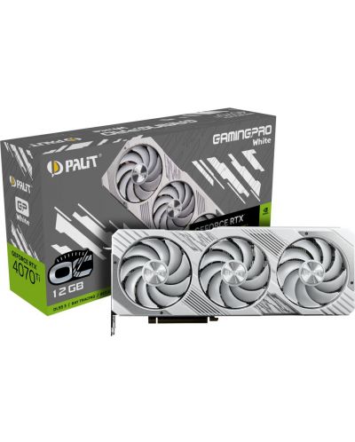 Видеокарта Palit - GeForce RTX 4070 Ti GamingPro White OC, 12GB, GDDR6X - 1