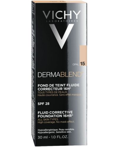 Vichy Dermablend Коригиращ фон дьо тен флуид, №15 Opal, SPF35, 30 ml - 2