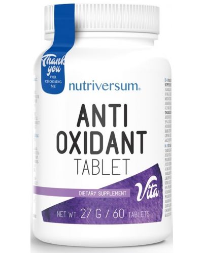 Vita AntiOxidant Tablet, 60 таблетки, Nutriversum - 1