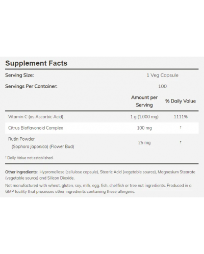 Vitamin C-1000, 250 капсули, Now - 2