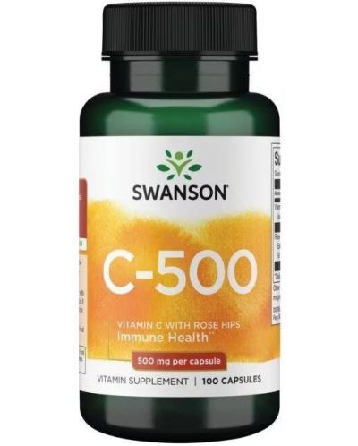 C-500, 500 mg, 100 капсули, Swanson - 1