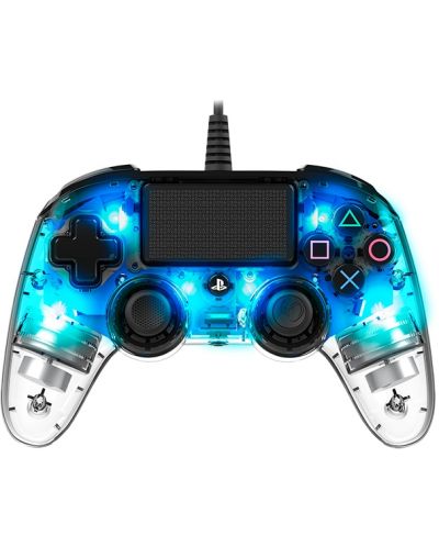 Контролер Nacon - Wired Illuminated Compact Controller, син (PS4) - 1