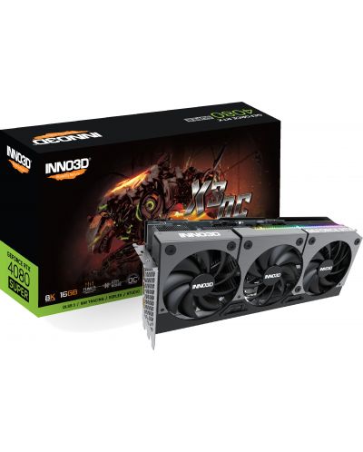 Видеокарта Inno3D- GeForce RTX 4080 Super X3 OC, 16GB, GDDR6X - 1