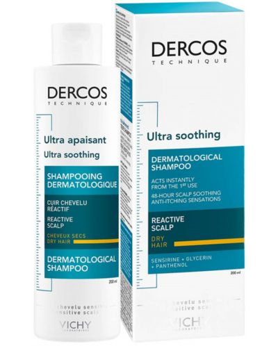 Vichy Dercos Шампоан за суха коса Ultra Soothing, 200 ml - 2