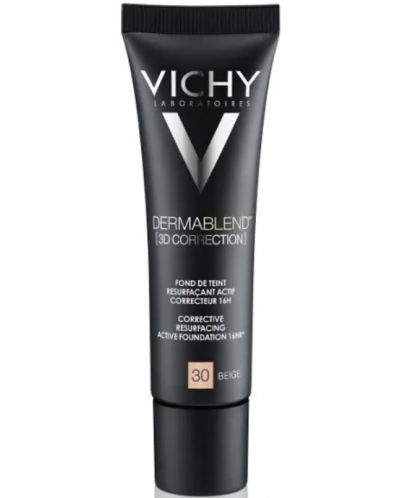 Vichy Dermablend 3D Коригиращ фон дьо тен, №30 Beige, SPF25, 30 ml - 1