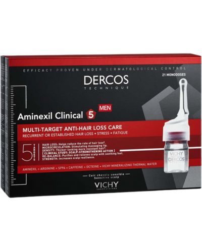Vichy Dercos Ампули против косопад за мъже Aminexil Clinical 5, 21 х 6 ml - 1