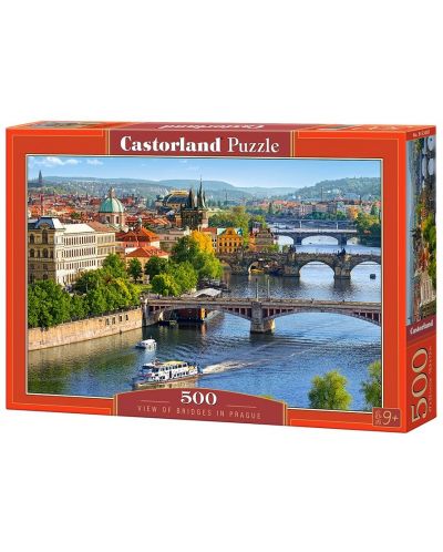 Пъзел Castorland от 500 части - Гледка към мостовете на Прага - 1
