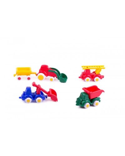 Мини Бръмбита Viking Toys - Строители 7 cm, 5 броя, с подаръчна кутия - 1
