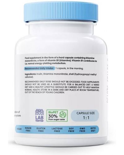 Vitamin B1, 100 mg, 60 капсули, Osavi - 3