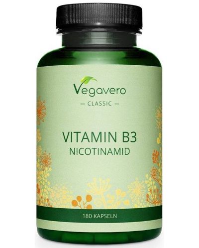 Vitamin B3 Nicotinamid, 180 капсули, Vegavero - 1