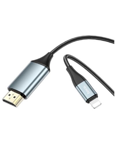 Видео кабел Hoco - UA15, Lightning/HDMI, HD, 2 m, сив - 3