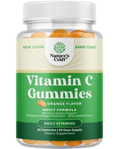 Vitamin C Gummies, 60 желирани таблетки, Nature's Craft - 1