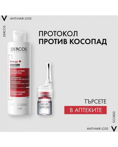Vichy Dercos Комплект - Стимулиращ шампоан Energy+ и Пълнител, 200 + 500 ml - 6