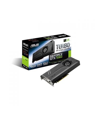 Видеокарта ASUS Turbo GeForce GTX 1060, 6GB, GDDR5, 192 bit, DVI-D, HDMI, Display Port - 1