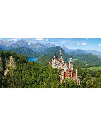 Панорамен пъзел Castorland от 4000 части - Гледка към замъка Нойшванщайн, Германия - 2