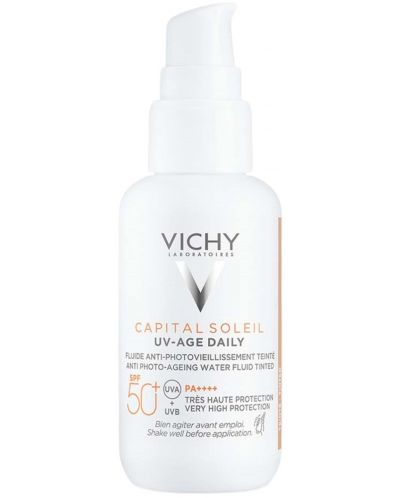 Vichy Capital Soleil Тониран флуид за лице UV-Age Daily, SPF 50+, 40 ml - 1