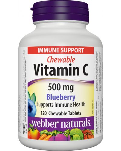 Vitamin С, 500 mg, 120 таблетки, боровинка, Webber Naturals - 1