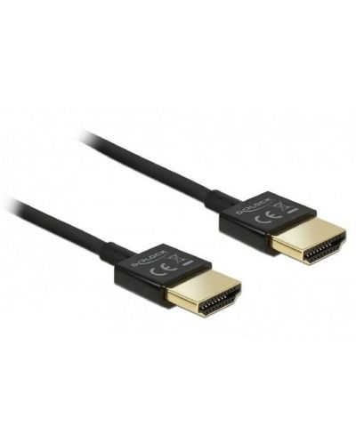 Видео кабел Delock - 84786, High Speed, HDMI-A/HDMI-A, 0.5 m, черен - 1