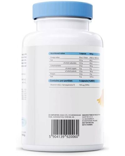 Vitamin K2, 100 mcg, 120 гел капсули, Osavi - 2
