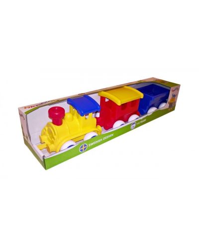 Влакче Viking Toys - Макси 45 cm, в подаръчна кутия, жълто