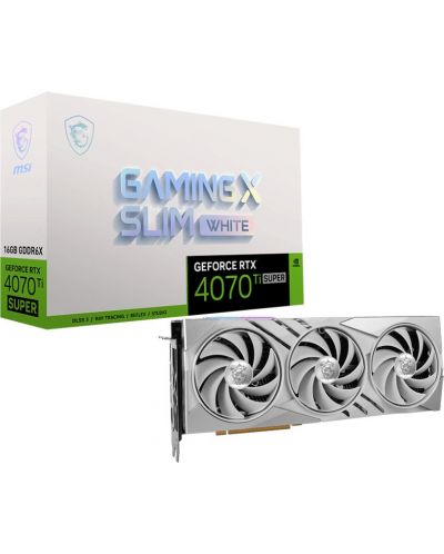 Видеокарта MSI - GeForce RTX 4070 Ti SUPER GAMING SLIM WHITE, 16GB, GDDR6X - 1