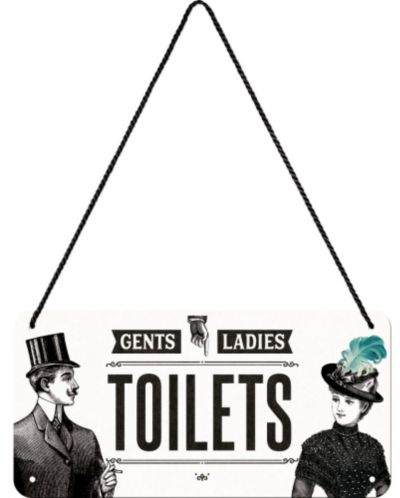 Висяща табелка Nostalgic Art - Gents Ladies Toilets - 3