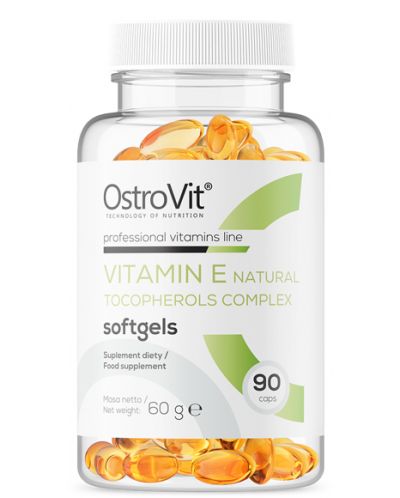Vitamin E Natural Tocopherols Complex, 90 капсули, OstroVit - 1