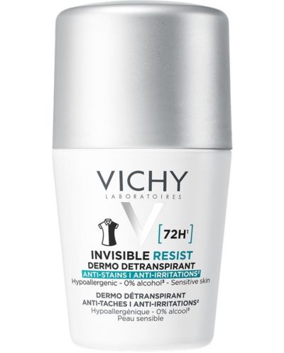 Vichy Рол-он дезодорант против изпотяване срещу петна и раздразнения, 50 ml - 1