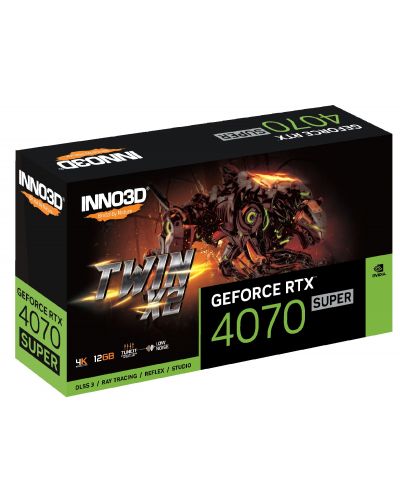 Видеокарта Inno3D - GeForce RTX 4070 Super Twin X2, 12GB, GDDR6X - 3