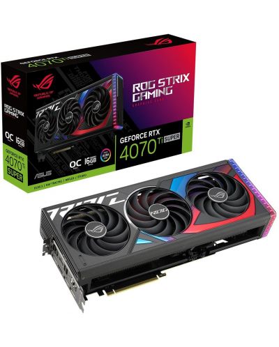 Видеокарта ASUS - ROG Strix GeForce RTX 4070 Ti Super OC, 16GB, GDDR6X - 1