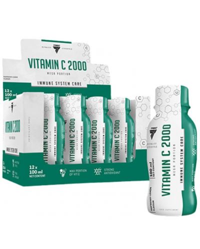 Vitamin C 2000 Shot, малина и лимон, 12 броя х 100 ml, Trec Nutrition - 1
