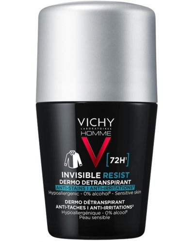 Vichy Homme Рол-он дезодорант против изпотяване срещу петна и раздразнения, 50 ml - 1